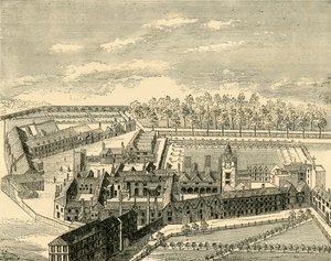 Veduta aerea della vecchia Charterhouse, c1872 da Unbekannt