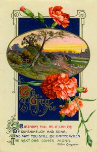 Cartolina di compleanno, c1911 da Unbekannt