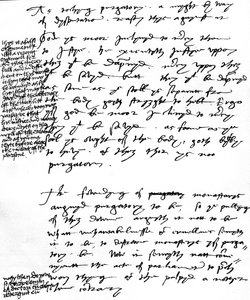 Argomenti del vescovo Latimer contro la dottrina cattolica del Purgatorio con note marginali fatte da re Enrico VIII, c.1538 da Unbekannt