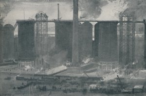 Altoforni presso Bell Bros. Iron Works, Middlesborough, 1910 da Unbekannt