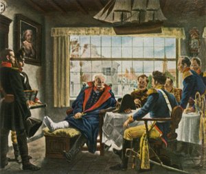 Blücher prende possesso delle medaglie e del cappello di Napoleone dopo...Waterloo, 18 giugno 1815, 1936 da Unbekannt