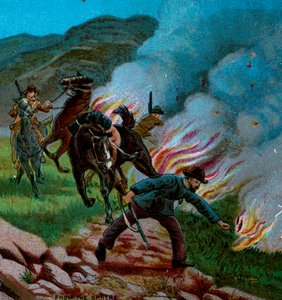 Boeri che incendiano la Veldt, 1900 da Unbekannt