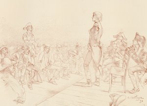 Bonaparte che si rivolge a un club giacobino in Corsica, c1789, 1896 da Unbekannt