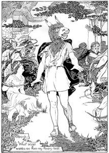 Bottom in scena da Sogno di una notte di mezza estate di William Shakespeare, 1898 da Unbekannt