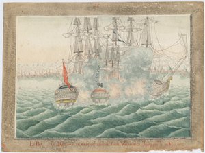 Il brigantino Mercury combatte due navi turche il 14 maggio 1829, 1829 da Unbekannt