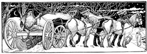Portare a casa il ceppo di Natale, 1883 da Unbekannt