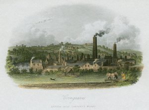 Opere della British Iron Company a Corngraves, vicino a Halesowen, West Midlands, c1835 da Unbekannt