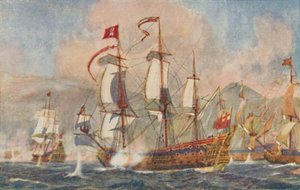 Nave da guerra britannica del XVII secolo da Unbekannt