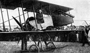 Aereo britannico con cannone a fuoco rapido, Prima Guerra Mondiale, 1914