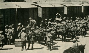 Soldati britannici e indiani a Bombay, India, Prima Guerra Mondiale, 1914