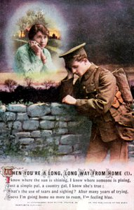 Soldato britannico che sogna la sua amata in patria, Prima Guerra Mondiale da Unbekannt