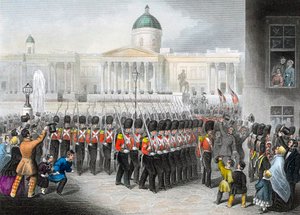 Soldati britannici in partenza per la Guerra di Crimea, Guerra Russo-Turca 1853-1856, c1860