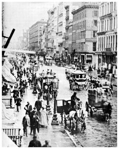 Broadway e Spring Street, New York City, USA, 1867 1955 da Unbekannt