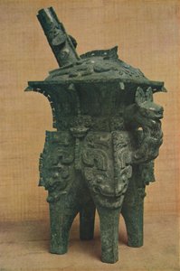 Vaso di bronzo Ho - Dinastia Shang-Yin, c1766 a 1122 a.C., 1936 da Unbekannt