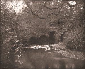 Ruscello e ponte nella New Forest, Hampshire, 1894