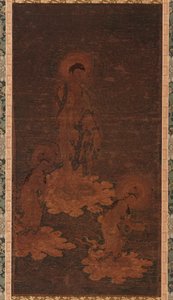 Discesa di benvenuto di Buddha Amida, periodo Kamakura, XIV secolo da Unbekannt