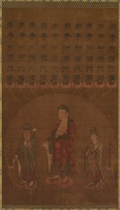 Buddha Amitabha con Due Bodhisattva Assistenti, 1200