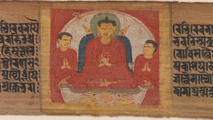 Buddha con le mani alzate in Dharmacakra Mudra