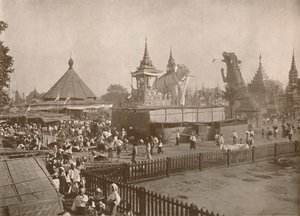 Scena di cremazione buddista. - Un Phoongyi-byan, 1900 da Unbekannt