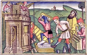 Costruzione della Torre di Babele da Unbekannt