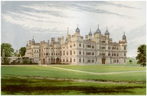 Burghley House, Lincolnshire, casa del Marchese di Exeter, c1880 da Unbekannt