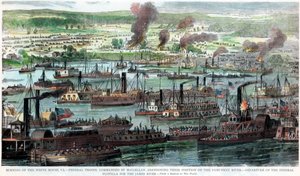 Incendio della Casa Bianca, Virginia, Guerra Civile Americana, 26 giugno 1862 da Unbekannt