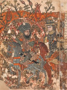 Missione di Burzuya Folio 5v, 6r da un Kalila Wa Dimna di Bidpai, XVIII secolo da Unbekannt