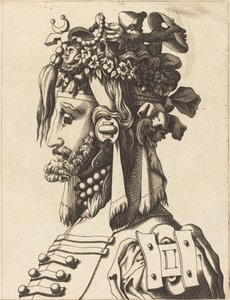 Busto di un uomo in un costume stravagante, 1560-1600 da Unbekannt