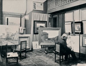 C. Cazin nel suo studio, c1897 da Unbekannt