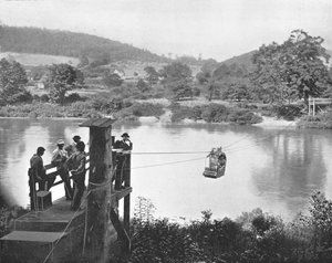 Traghetto a Cavo, vicino a La Colle, Pennsylvania, USA, c1900 da Unbekannt