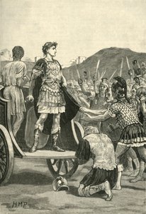 Cesare che si rivolge alle legioni malcontente nel Campo Marzio, 1890 da Unbekannt