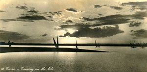 Il Cairo - Sera sul Nilo, c1918-c1939 da Unbekannt