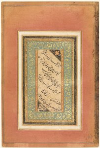 Calligrafia, versi persiani verso, c. 1440-1520 da Unbekannt