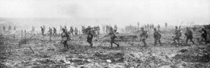 Truppe canadesi nella terra di nessuno, Vimy, Francia, Prima Guerra Mondiale, 9 aprile 1917 da Unbekannt