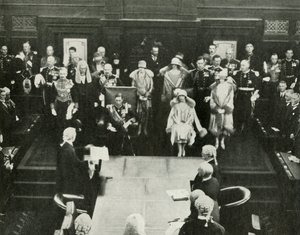 Canberra, Australia. Le loro Maestà aprono il Primo Parlamento Federale, 9 maggio 1927 da Unbekannt