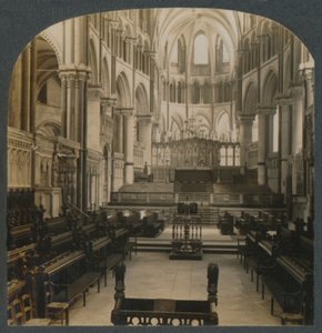 Cattedrale di Canterbury - Vista interna, Canterbury, Inghilterra, c1910