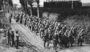 Soldati francesi catturati, la Somme, Francia, Prima Guerra Mondiale, 1917