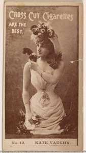 Carta numero 12, Kate Vaughn, dalla serie Attori e Attrici N145-2 emessa da Duke..., anni 1880 da Unbekannt