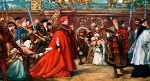 Il cardinale Wolsey in processione verso Westminster Hall da Unbekannt