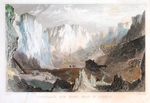 Miniera di stagno di Carglaze, vicino a St Austell, Cornovaglia, Inghilterra, c1825, 1837 da Unbekannt