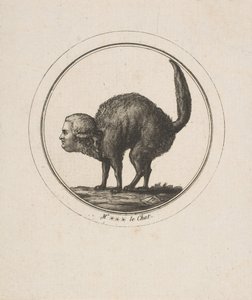 Caricatura che mostra il Conte di Provenza come un gatto