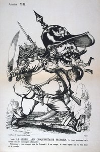 Caricatura di Guglielmo I di Prussia, guerra franco-prussiana, 1870-1871 da Unbekannt