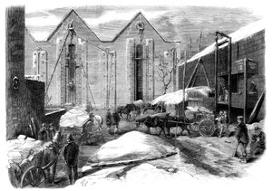 Trasporto del ghiaccio, 1861 da Unbekannt