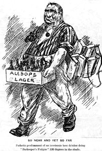 Cartone animato dal giornale di bordo The Comet, nave da trasporto truppe RMS Caronia, 1916-1917 da Unbekannt