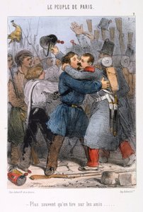 Cartone animato relativo alla Comune di Parigi, 1870 da Unbekannt