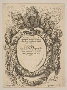 Cartiglio con titolo: Nouvelles inventions de Cartouches, XVII secolo da Unbekannt