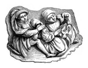 Rilievo in legno intagliato, XV secolo, 1870 da Unbekannt