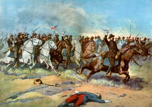 Carica di cavalleria dei regolari statunitensi, Guerra ispano-americana, 1898 da Unbekannt
