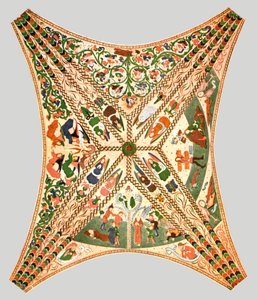 Decorazione del soffitto nella Chiesa di Floda, Flodafors, Contea di Södermanland, Svezia, 1928