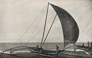 Barca da pesca ceylonese con bilanciere, 1926 da Unbekannt